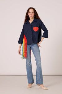 Rainbow Shirt - Navy Blue