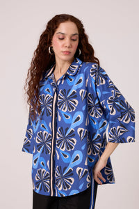 Lexy Shirt - Blue Floral
