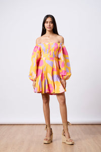 Raina Godet Mini Dress