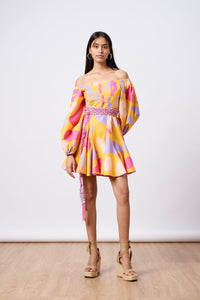 Raina Godet Mini Dress