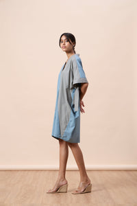 Avery Dress - Stone Blue & Storm Grey