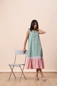 Nicole Sleeveless Dress - Bright Sage